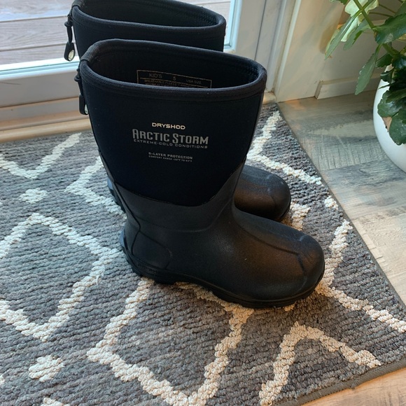 Arctic Storm Kids Black Rain & Snow Boots - Picture 1 of 8